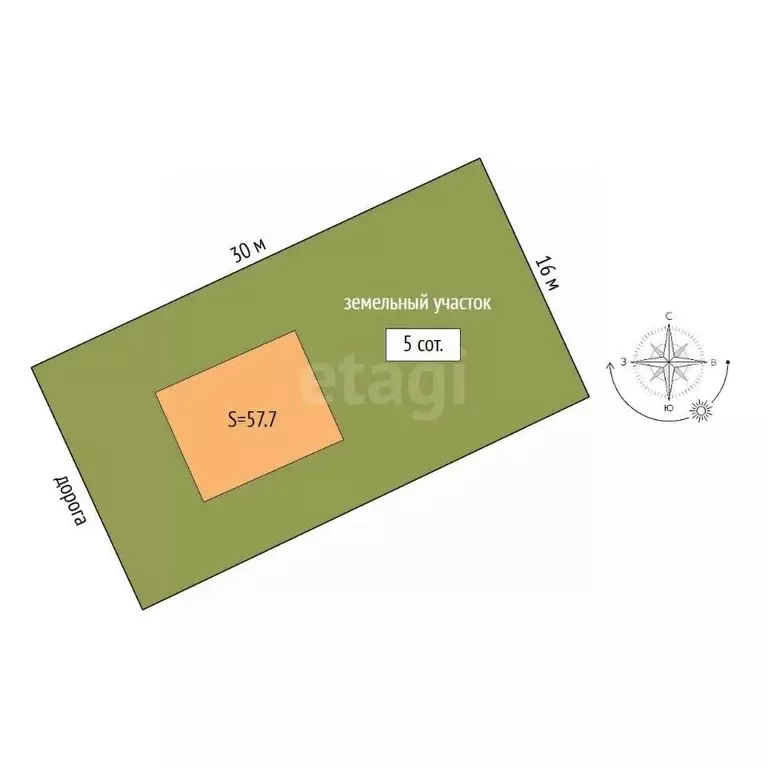 Дом в Алтайский край, Барнаул Пригородное СНТ, ул. Луговая, 189 (58 м) - Фото 2