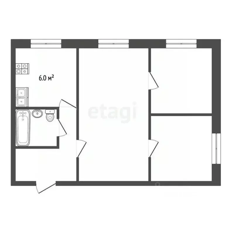 3-к кв. Владимирская область, Муром Коммунистическая ул., 38 (47.0 м) - Фото 2