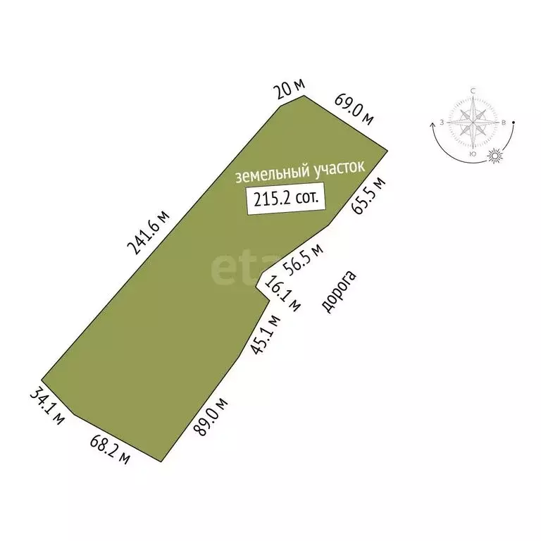 Участок в Тукаевский район, село Биклянь (215.15 м) - Фото 1