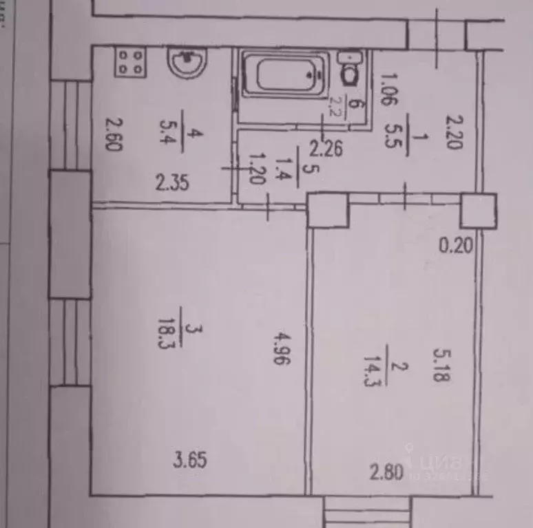 Комната Башкортостан, Уфа Черниковская ул., 13 (18.5 м) - Фото 1