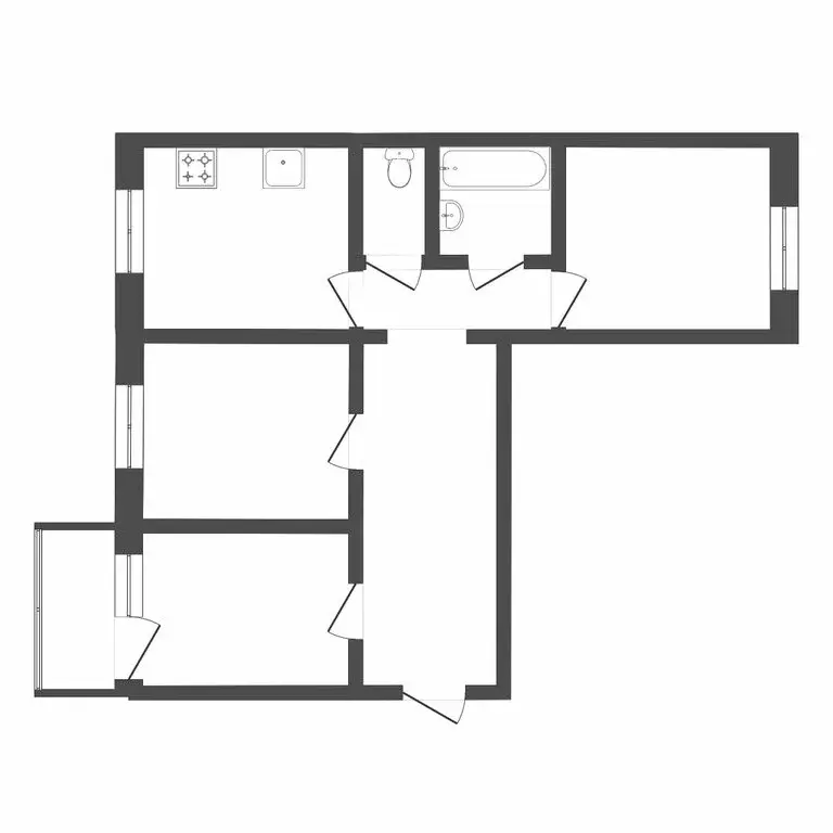 3-комнатная квартира: Тюмень, улица Николая Ростовцева, 2 (73.1 м) - Фото 1