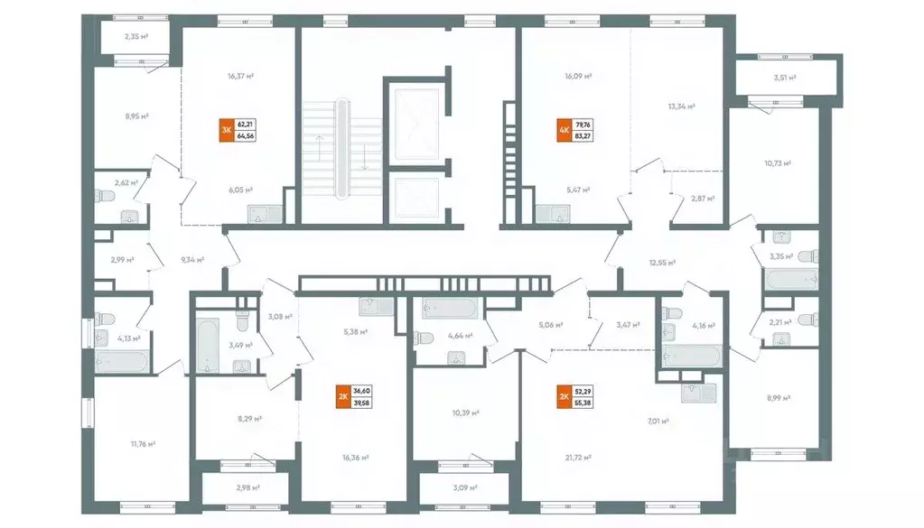4-к кв. Иркутская область, Иркутск Автор жилой комплекс (81.52 м) - Фото 2