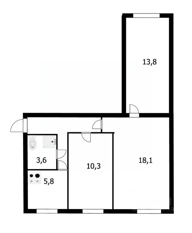 3-к кв. Кемеровская область, Таштагол ул. Белинского, 3А (58.7 м) - Фото 1