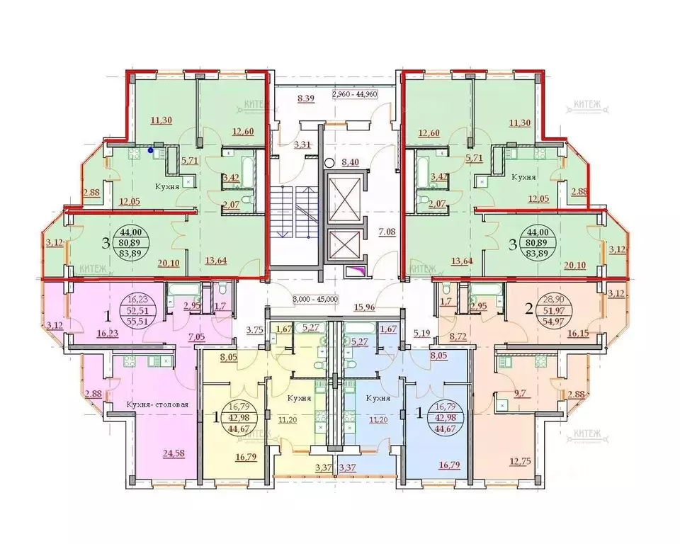 3-к кв. Калужская область, Калуга ул. Фомушина, 13 (83.0 м) - Фото 2