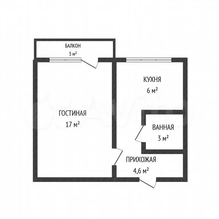 1-к. квартира, 33 м, 4/8 эт. - Фото 0