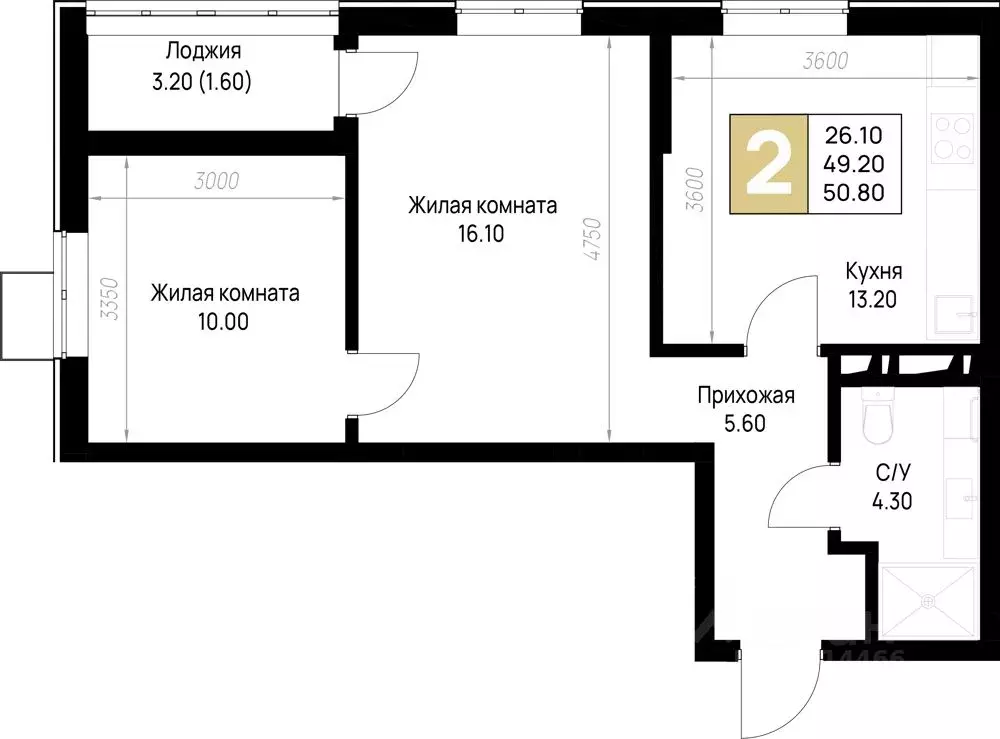 2-к кв. Краснодарский край, Анапа На Высоком Берегу жилой комплекс ... - Фото 1