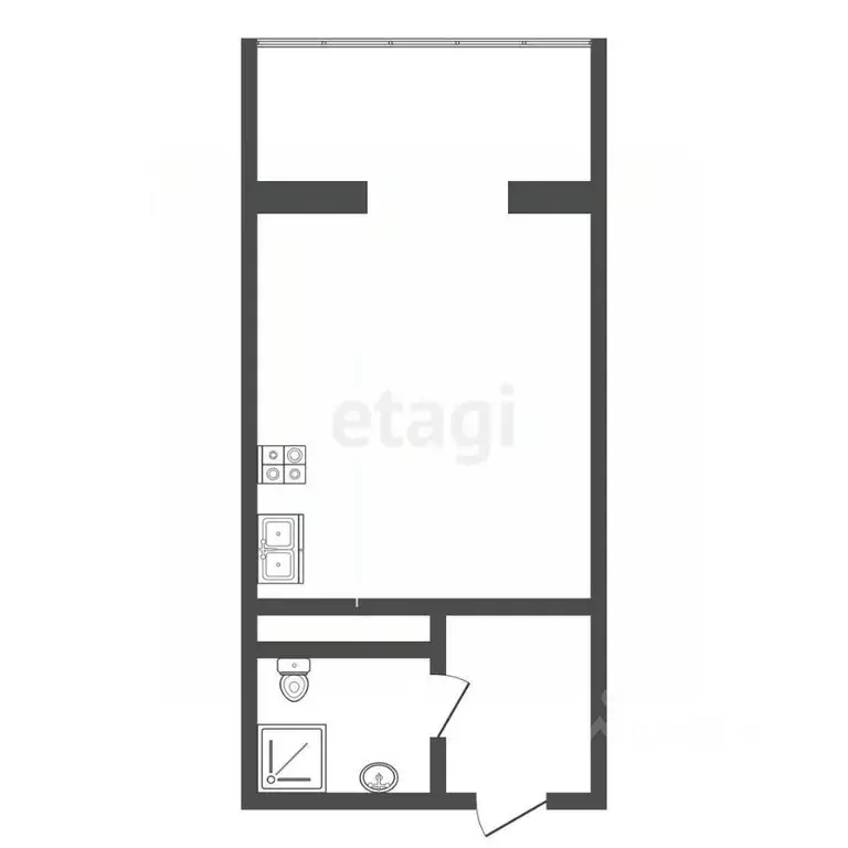 Студия Крым, Феодосия ул. Калинина, 33 (21.0 м) - Фото 1