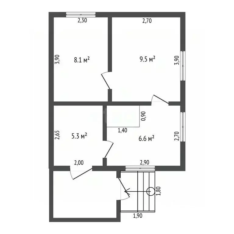 3-к кв. Амурская область, Благовещенск КПП мкр, ул. Конечная, 32 (51.8 ... - Фото 2