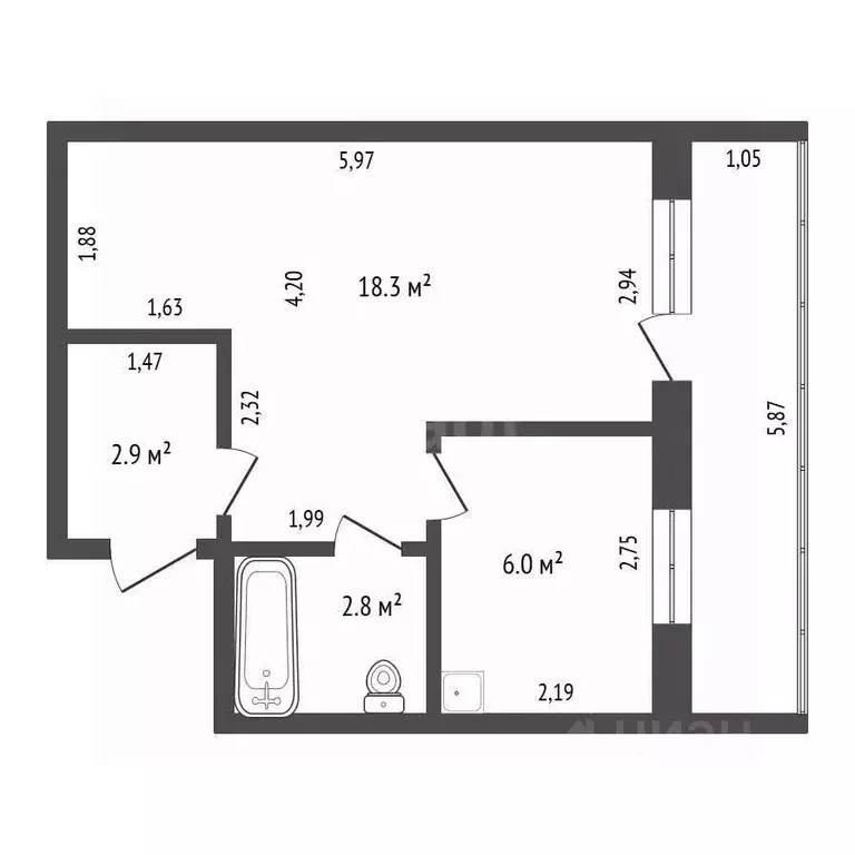 Студия Амурская область, Благовещенский район, с. Чигири ул. Красная, ... - Фото 2