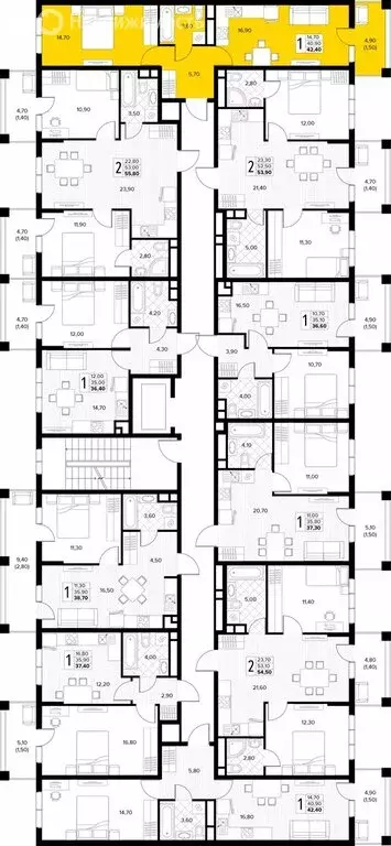 1-комнатная квартира: Сукко, жилой комплекс Кипарис (42.4 м) - Фото 2
