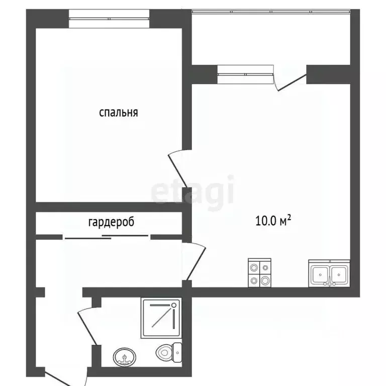 1-к кв. Крым, Ялта муниципальный округ, Массандра пгт ш. Южнобережное, ... - Фото 1
