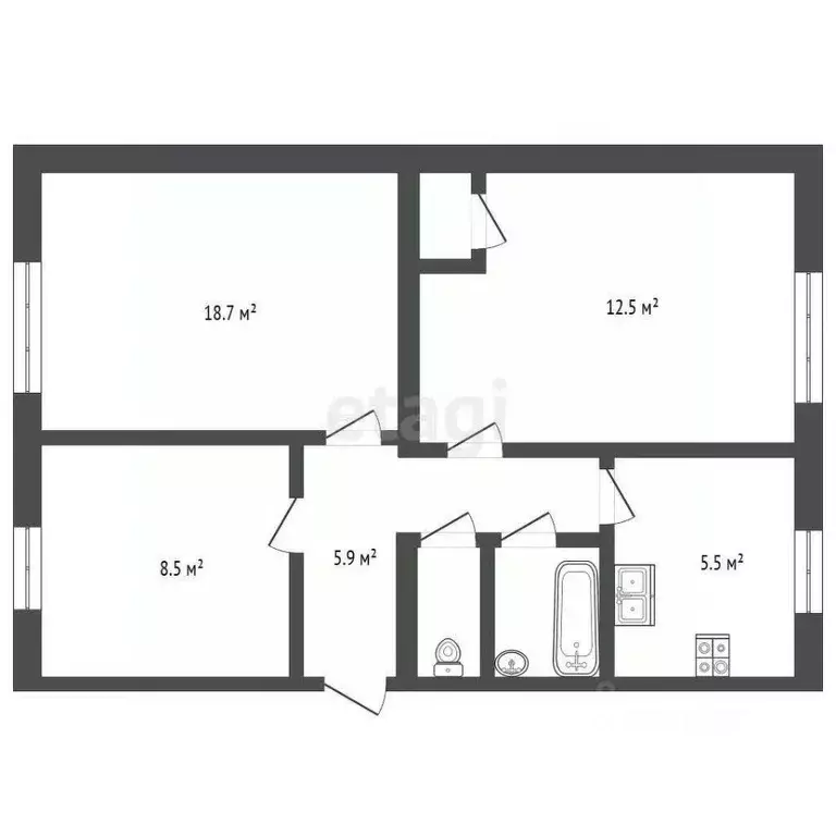 Комната Вологодская область, пос. Непотягово 1 (8.5 м) - Фото 2