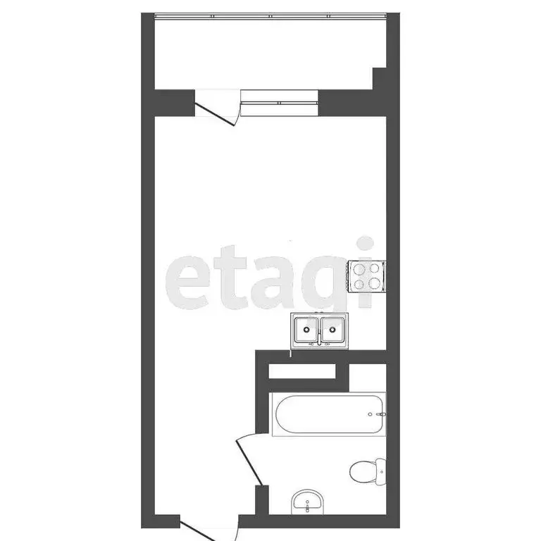 Квартира-студия: Тюмень, микрорайон Антипино, улица Будённого, 1Ак1 ... - Фото 1