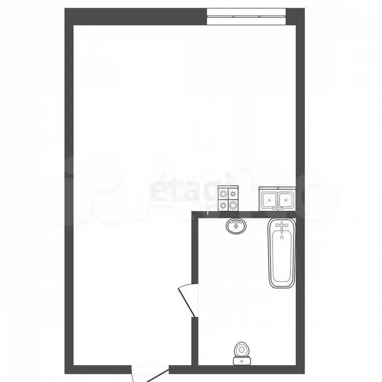 Квартира-студия, 16,4 м, 1/9 эт. - Фото 0