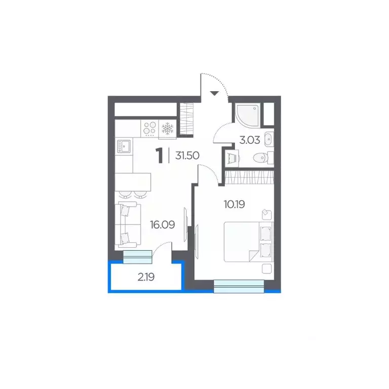 1-к кв. Рязанская область, Рязанский муниципальный округ, с. Дядьково ... - Фото 1