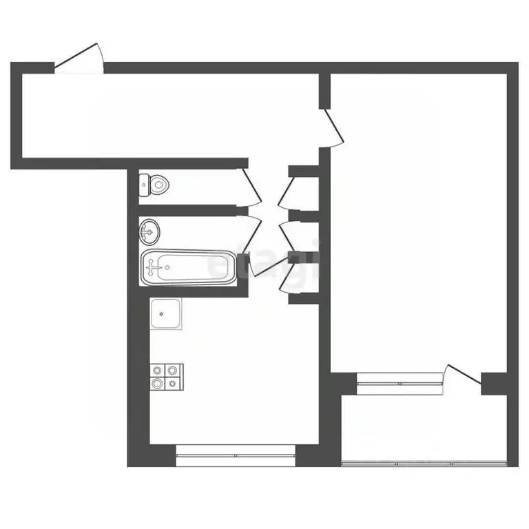 1-к кв. Мордовия, Саранск просп. 70 лет Октября, 87 (32.7 м) - Фото 1