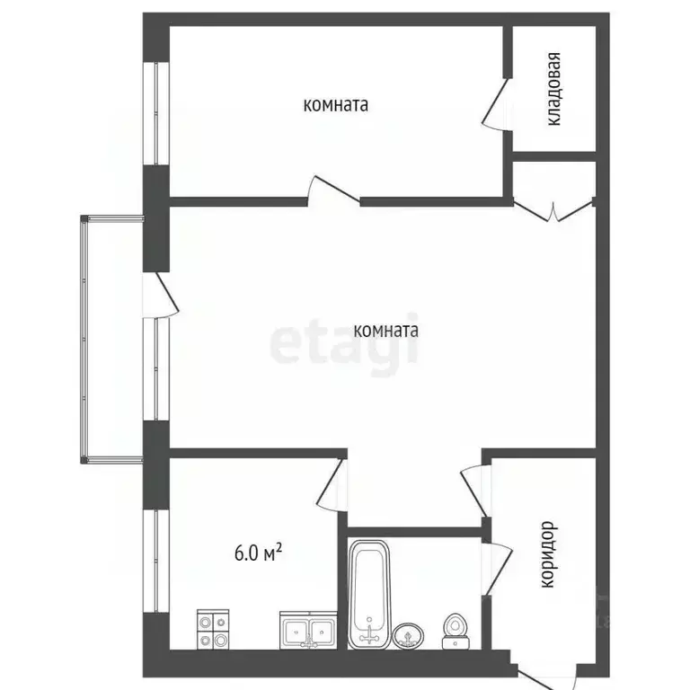 2-к кв. Самарская область, Самара Севастопольская ул., 27А (45.0 м) - Фото 0