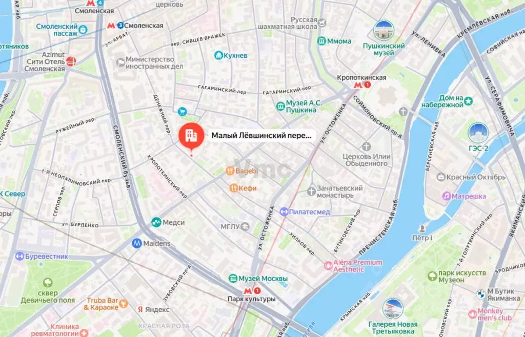Помещение свободного назначения в Москва Малый Левшинский пер., 12 (89 ... - Фото 2
