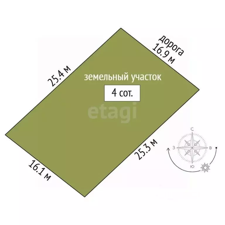 Участок в Ростовская область, Волгодонск Рассвет СНТ,  (4.0 сот.) - Фото 1