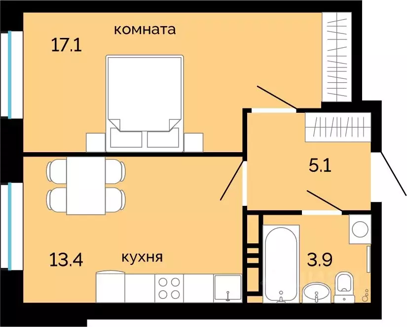 1-к кв. Пермский край, Пермь ул. Куйбышева, 135 (39.5 м) - Фото 0