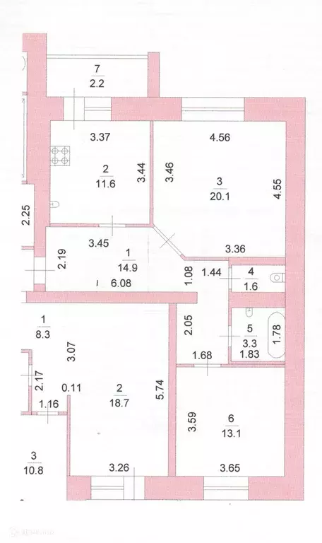 Продаётся 2-к квартира, 66.8 м - Фото 1