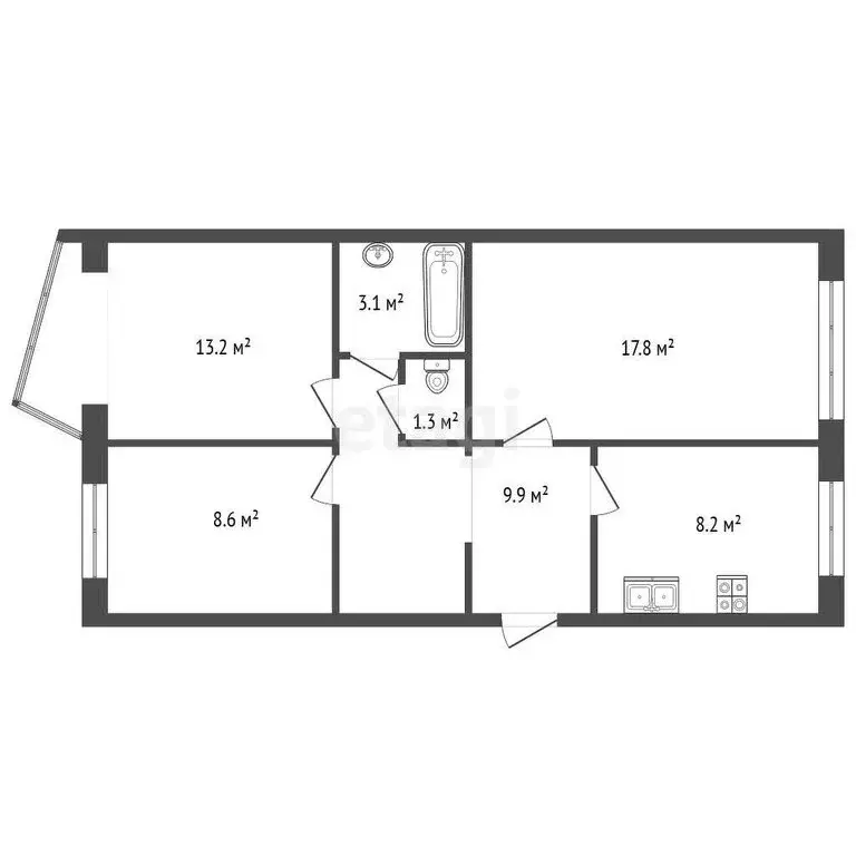 3-комнатная квартира: Петропавловск-Камчатский, Орбитальный проезд, 3 ... - Фото 1