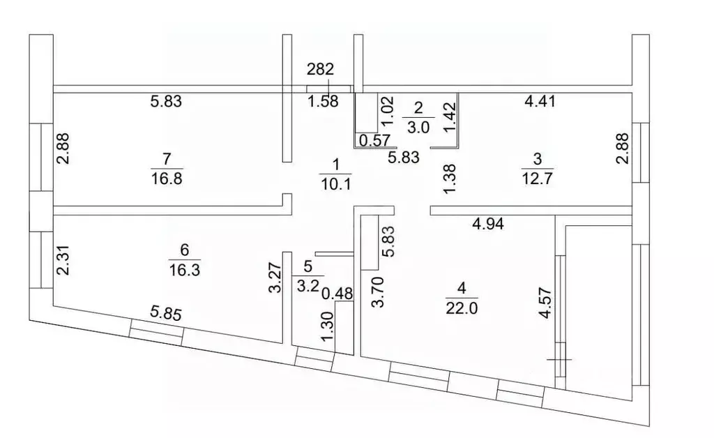 3-к кв. Иркутская область, Иркутск Дальневосточная ул., 166 (91.0 м) - Фото 2
