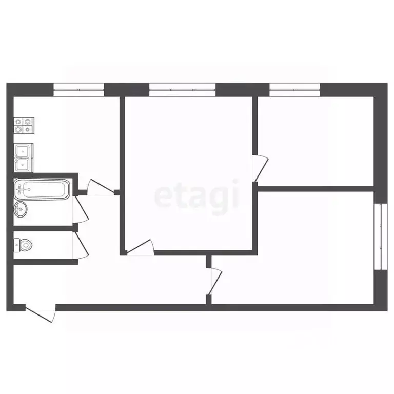 3-к кв. Москва Севанская ул., 7К2 (53.8 м) - Фото 2