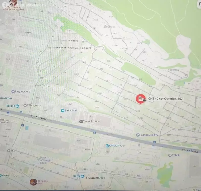 Участок в Нижний Новгород, СНТ 40 лет Октября (5.1 м) - Фото 1