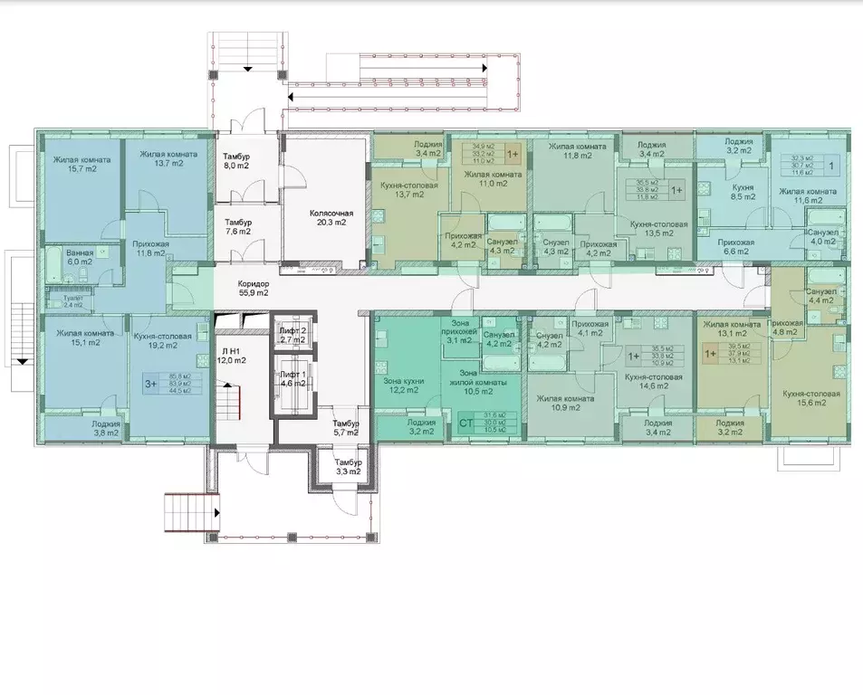 1-к кв. Нижегородская область, Нижний Новгород Кузнечиха Город жилой ... - Фото 2