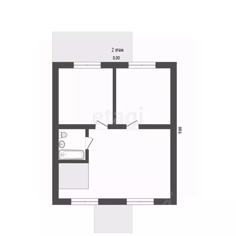 Дом в Мордовия, Лямбирский район, Берсеневское с/пос, пос. Чекаевский  ... - Фото 2