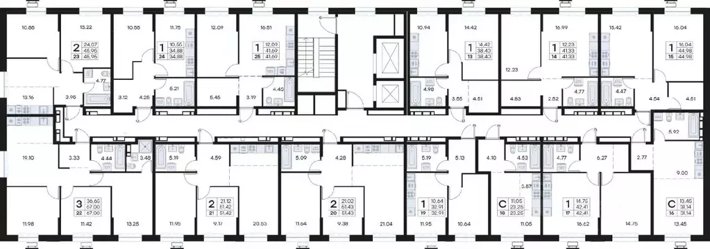 1-к кв. Приморский край, Владивосток Клуб 25 жилой комплекс, 1 (38.4 ... - Фото 2