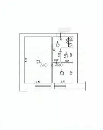 1-к кв. Кировская область, Киров ул. Воровского, 113к1 (33.4 м) - Фото 2