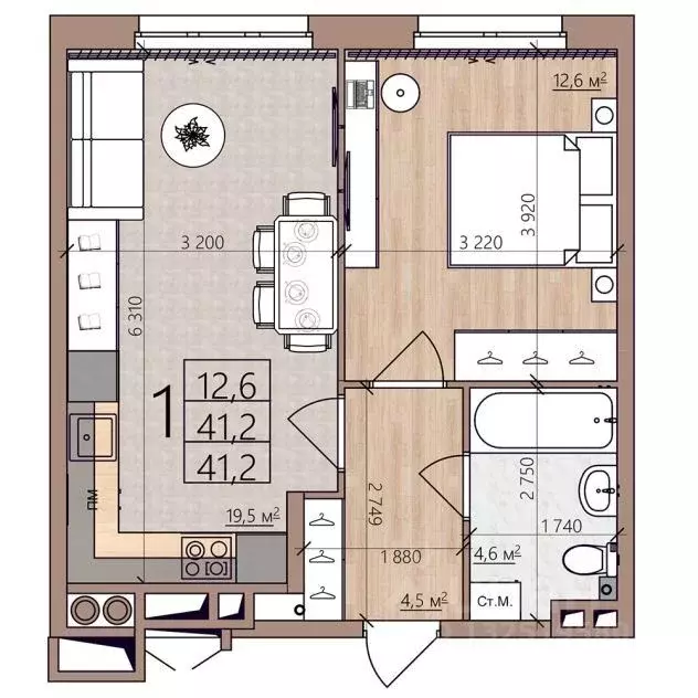 1-к кв. Рязанская область, Рязань пос. Шпалозавода, Окская Стрелка ... - Фото 1