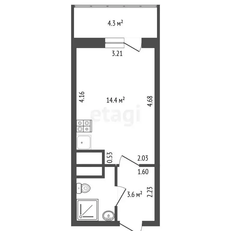 Квартира-студия: Санкт-Петербург, Плесецкая улица, 10 (20.9 м) - Фото 0