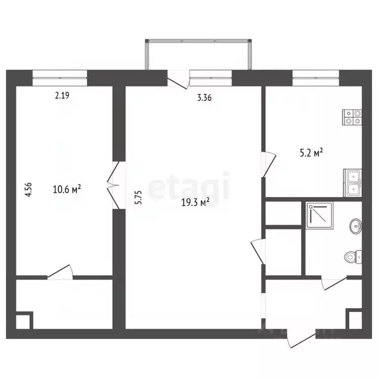 2-к кв. Москва ул. Симоновский Вал, 13К2 (43.8 м) - Фото 1