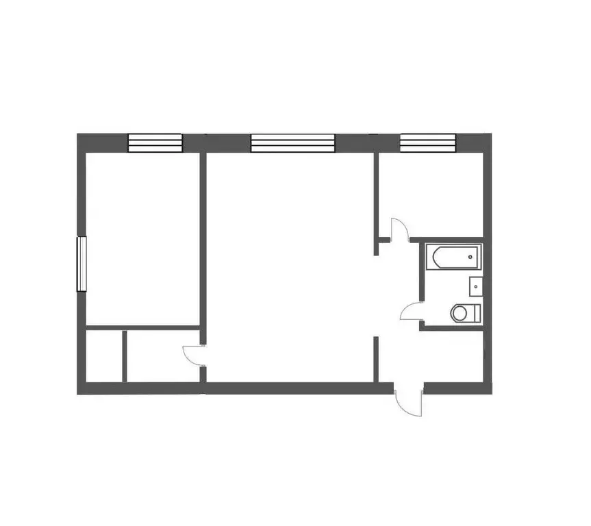 2-комнатная квартира: Бакал, улица Ленина, 16 (40.2 м) - Фото 1
