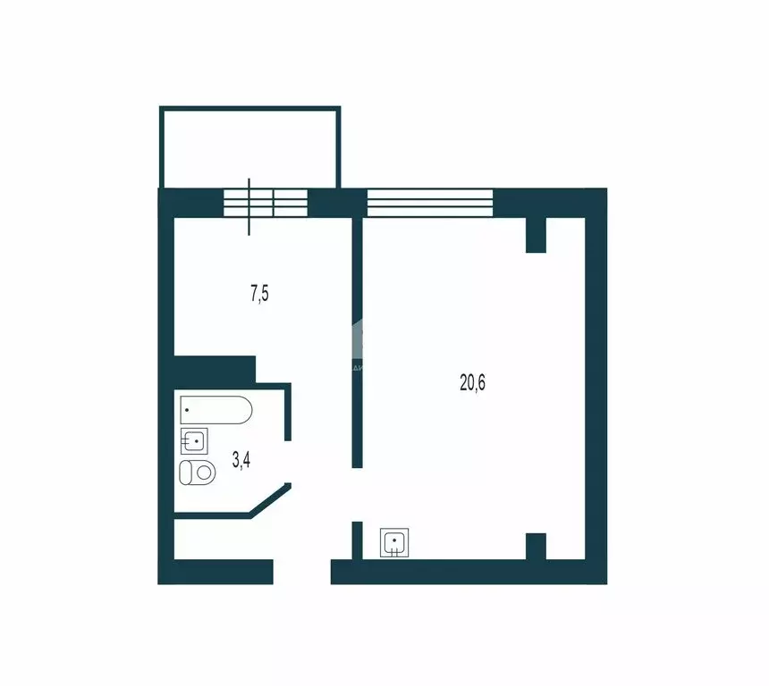 1-комнатная квартира: Искитим, микрорайон Южный, жилмассив Ясный, 34 ... - Фото 1