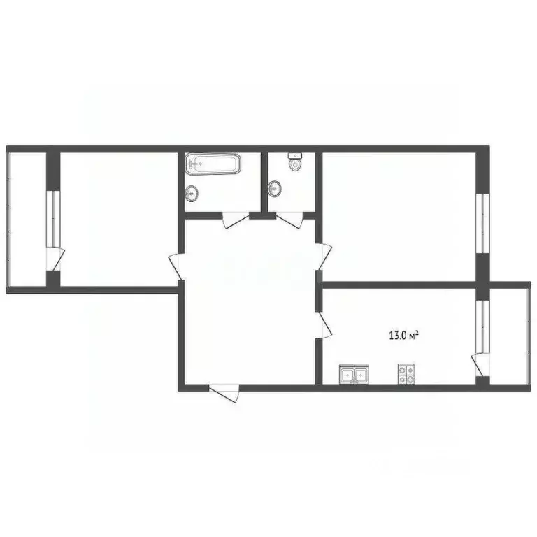 2-к кв. Краснодарский край, Краснодар ул. Им. Героя Яцкова И.В., 15к1 ... - Фото 2