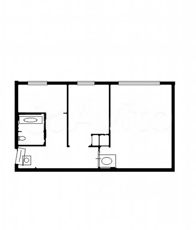 2-к. квартира, 44 м, 1/5 эт. - Фото 0