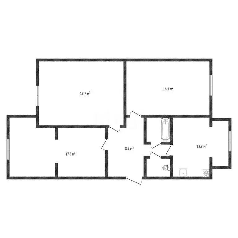 3-комнатная квартира: Черкесск, улица Космонавтов, 34 (79.3 м) - Фото 1