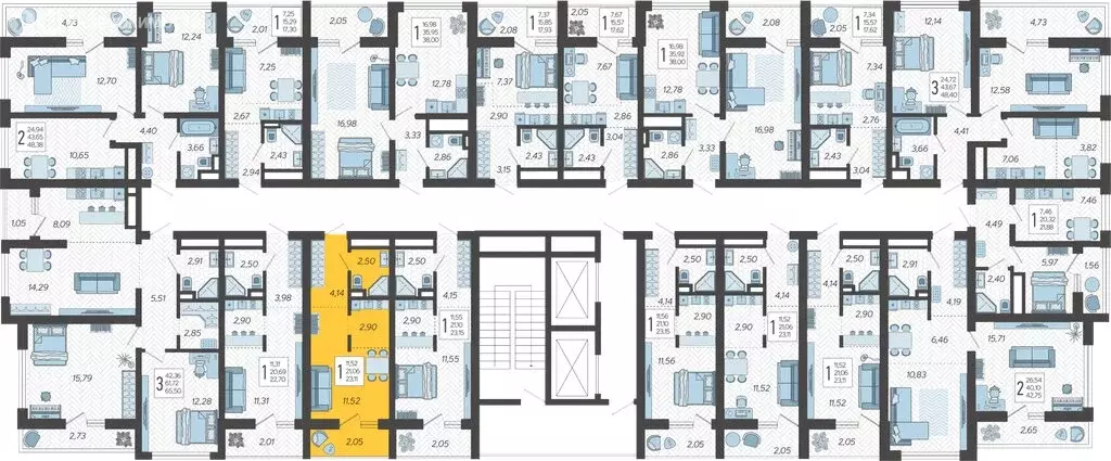 Квартира-студия: Сочи, жилой комплекс Кислород, 3 (23.11 м) - Фото 1