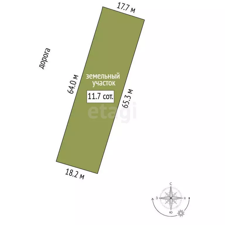 Участок в село Шалушка, микрорайон ККРС (11.7 м) - Фото 1