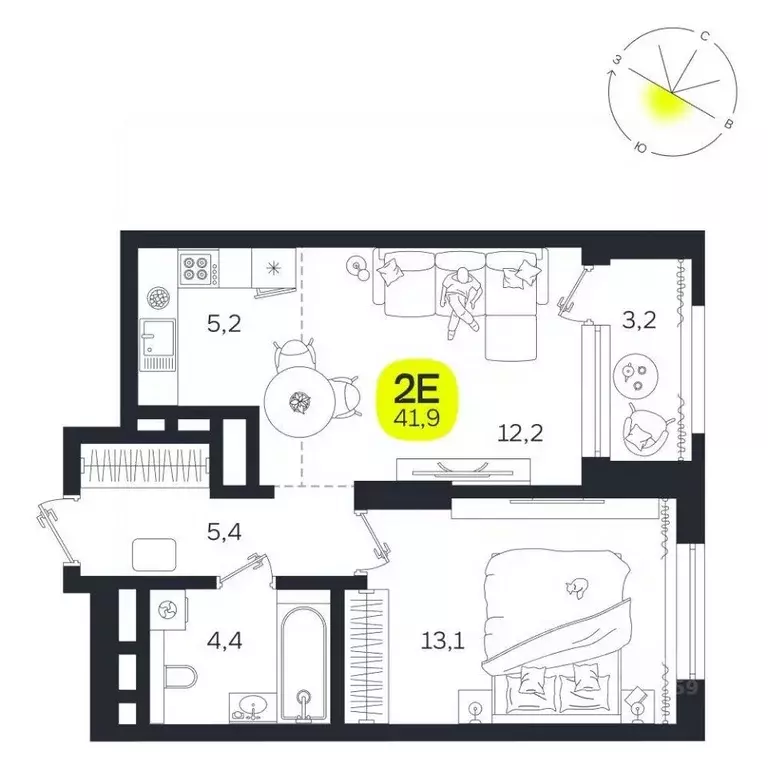 2-к кв. Свердловская область, Екатеринбург Южная Ботаника жилрайон, ... - Фото 1