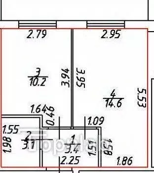 Квартира, 1 комната, 31.3 м - Фото 1