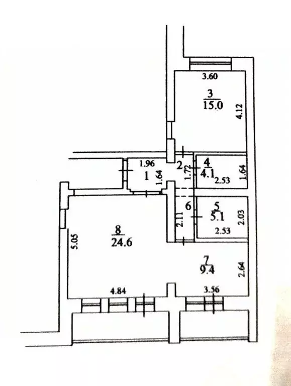 2-к кв. Кемеровская область, Кемерово пер. Мичурина, 5 (64.9 м) - Фото 1