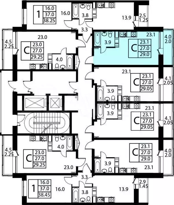 Квартира-студия, 29 м, 8/11 эт. - Фото 1