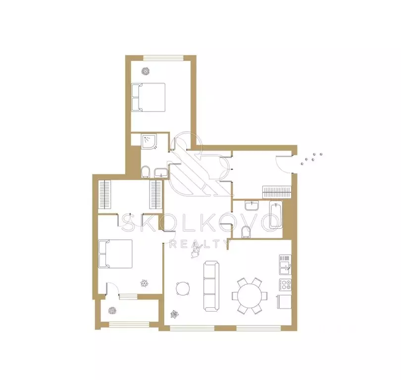 3-к кв. Москва 2-я Черногрязская ул., 6к2 (120.0 м) - Фото 2