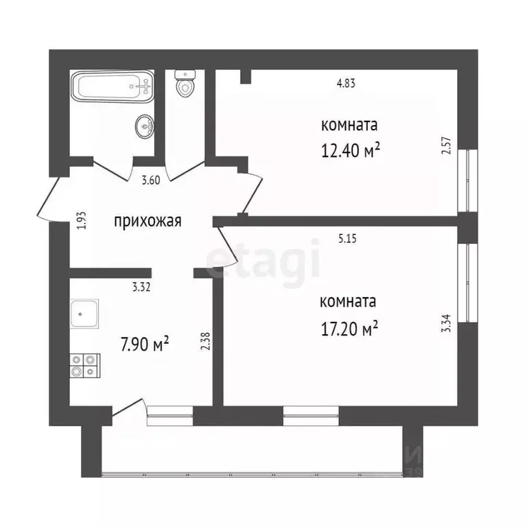 2-к кв. Тюменская область, Тюмень Широтная ул., 23 (48.8 м) - Фото 2