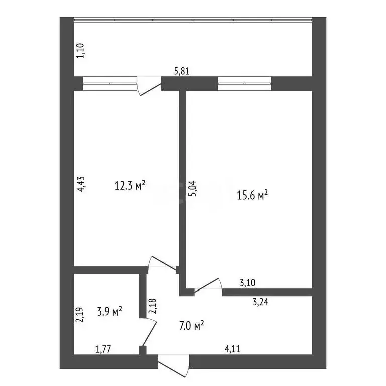 1-комнатная квартира: Благовещенск, Новая улица, 44 (42 м) - Фото 1